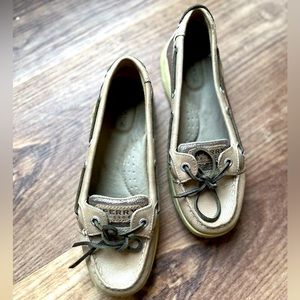 Sperry Topsider Woman’s Angelfish Metallic Boat Shoes 5.5